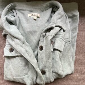 Madewell seafoam button down shacket